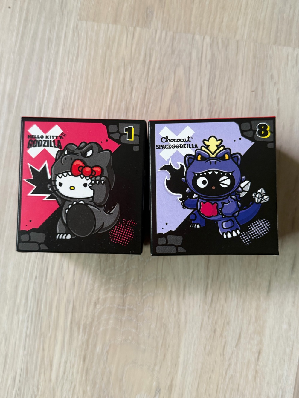 Hello Kitty & Chococat Happy Meal Toys (Godzilla collection) NEW IN BOX